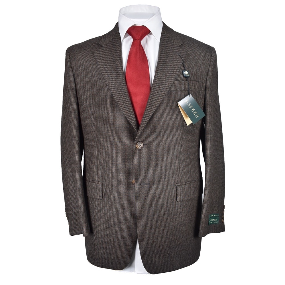 Lauren Ralph Lauren Brown Modern Fit Blazer 40R